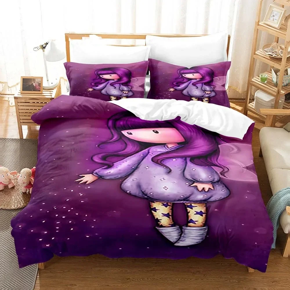 

Santoro Gorjuss Anime Beautiful Girl Comfortable Duvet Cover Pillowcase Bedding Set Children Bedroom Decoration Home Textile