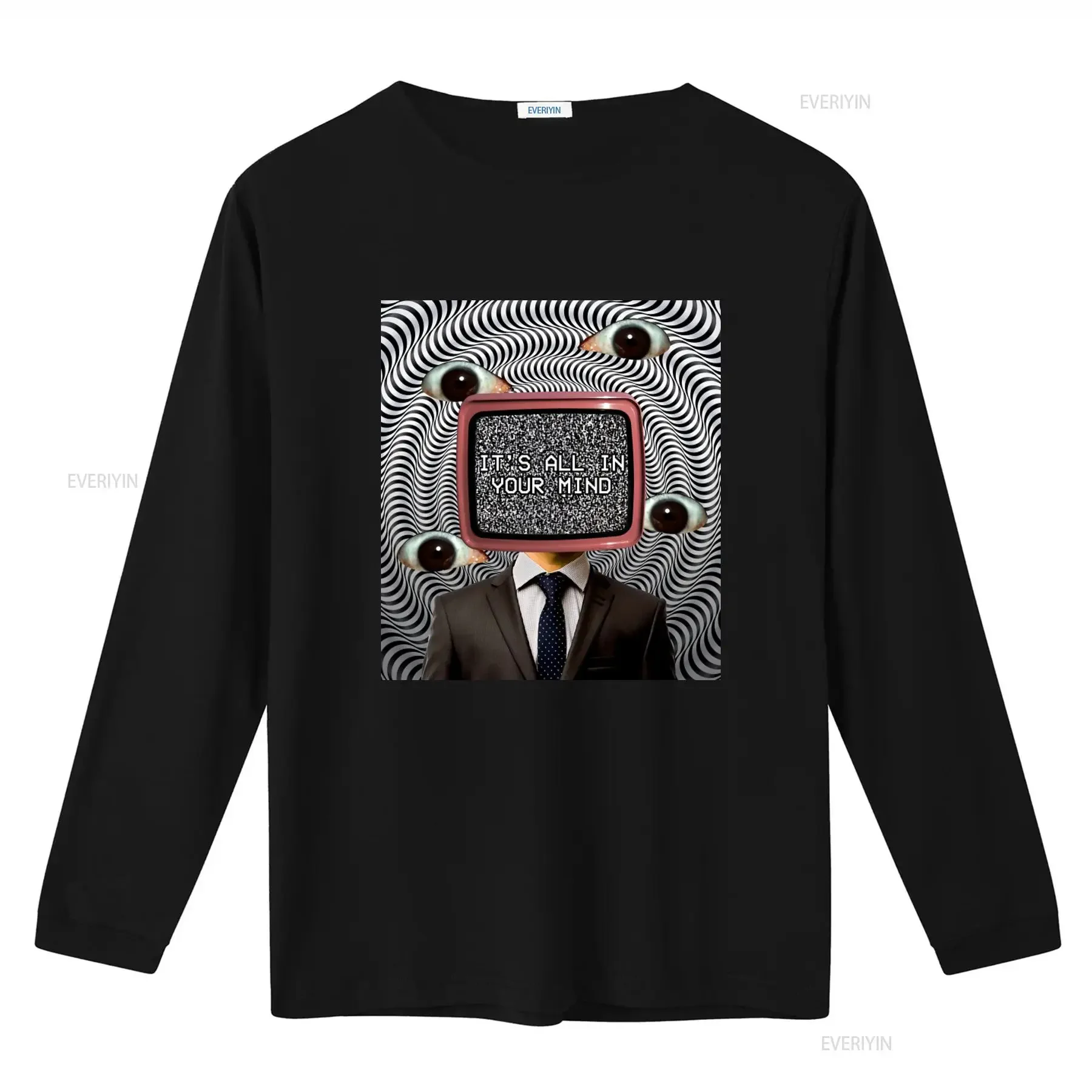 NEW LIMITED Weirdcore Aesthetic Optical Illusion Oddcore T Shirt with Weird Eyes Design vintage Washed Breathable Stylish