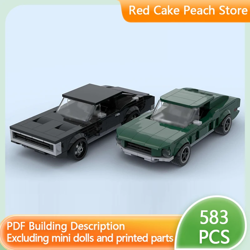 

Speed Racing Car Model MOC Building Bricks Muscle Car Double Pack Modular Technology Children Holiday Gifts Assemble Toys Suit