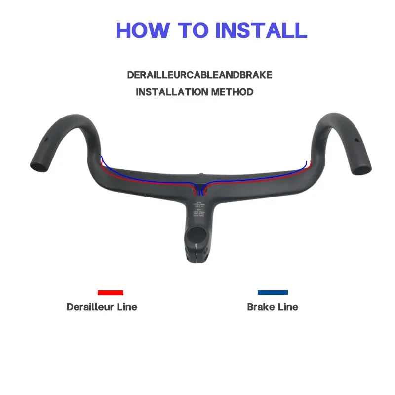 syncros T1000 road handlebar Carbon handlebar stem Internal Cable Routing Road Bicycle Handlebar Cockpit Di2 bike frame parts