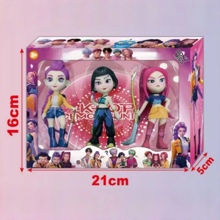 2027 Hot Kpop Devil Hunter Rumi Zoe Mira Anime Polyvinylchlorid Charaktersammlung Desktop-Schmuckstücke Kindergeschenk