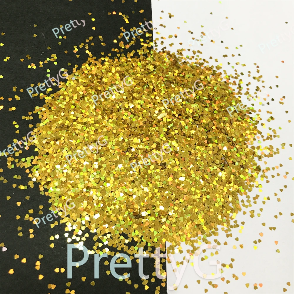 PrettyG 1 scatola LS- 1mm cuori olografici Glitter forme unghie opale paillettes Glitter iridescenti forniture per la decorazione delle unghie fai