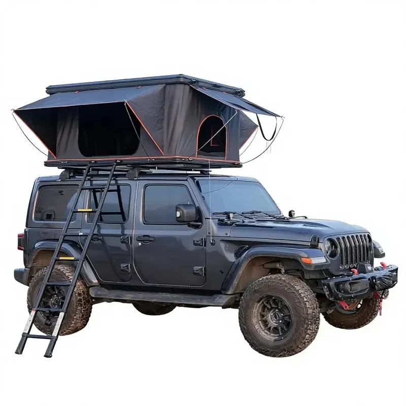 Rooftop Hard Shell Tent Winter Insulation 4-Season Camping 4x4 Offroad Waterproof | Aluminum 2-layer Mat LED Light Strip UV