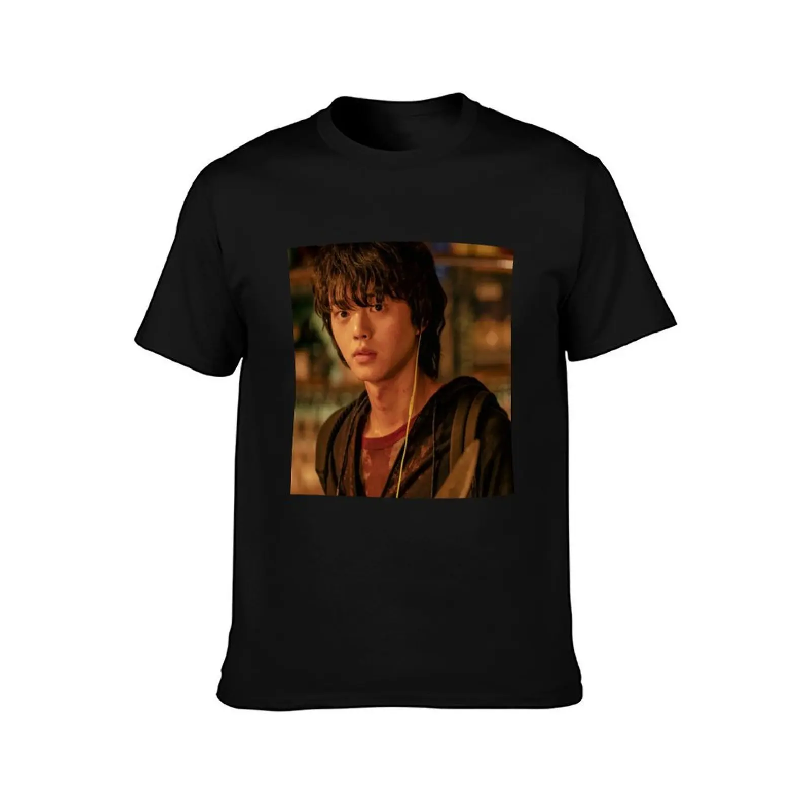 SH#6 Song Kang as Cha Hyun Su in Sweet Home T-Shirt, Summer Casual Cotton Tee, Oversized Streetwear Tops, Vintage Graphic Print