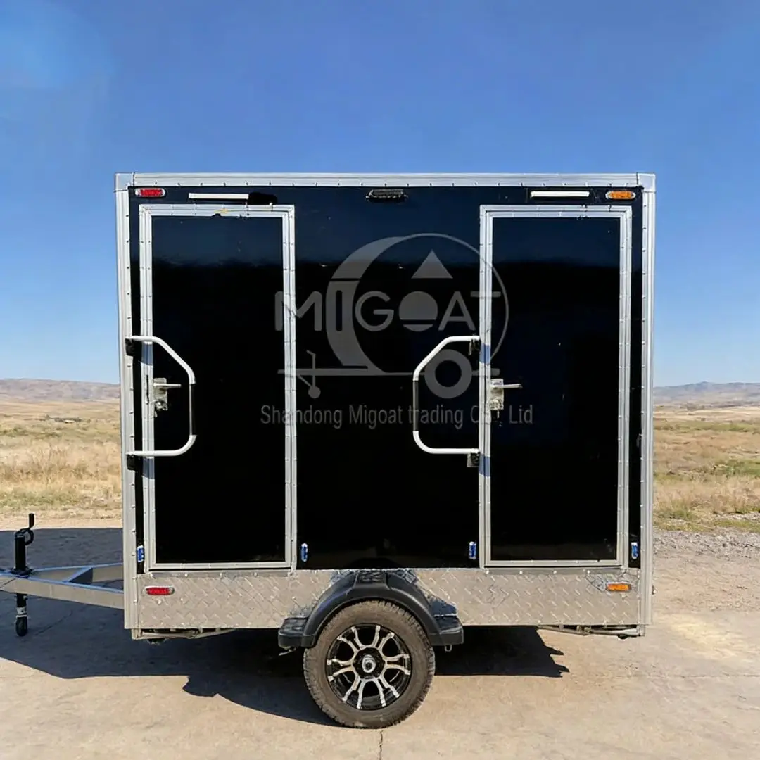 Commercial Portable Bathroom Trailer Mobile Restroom Aluminum Frame Wedding Rental Event Portable Toilets