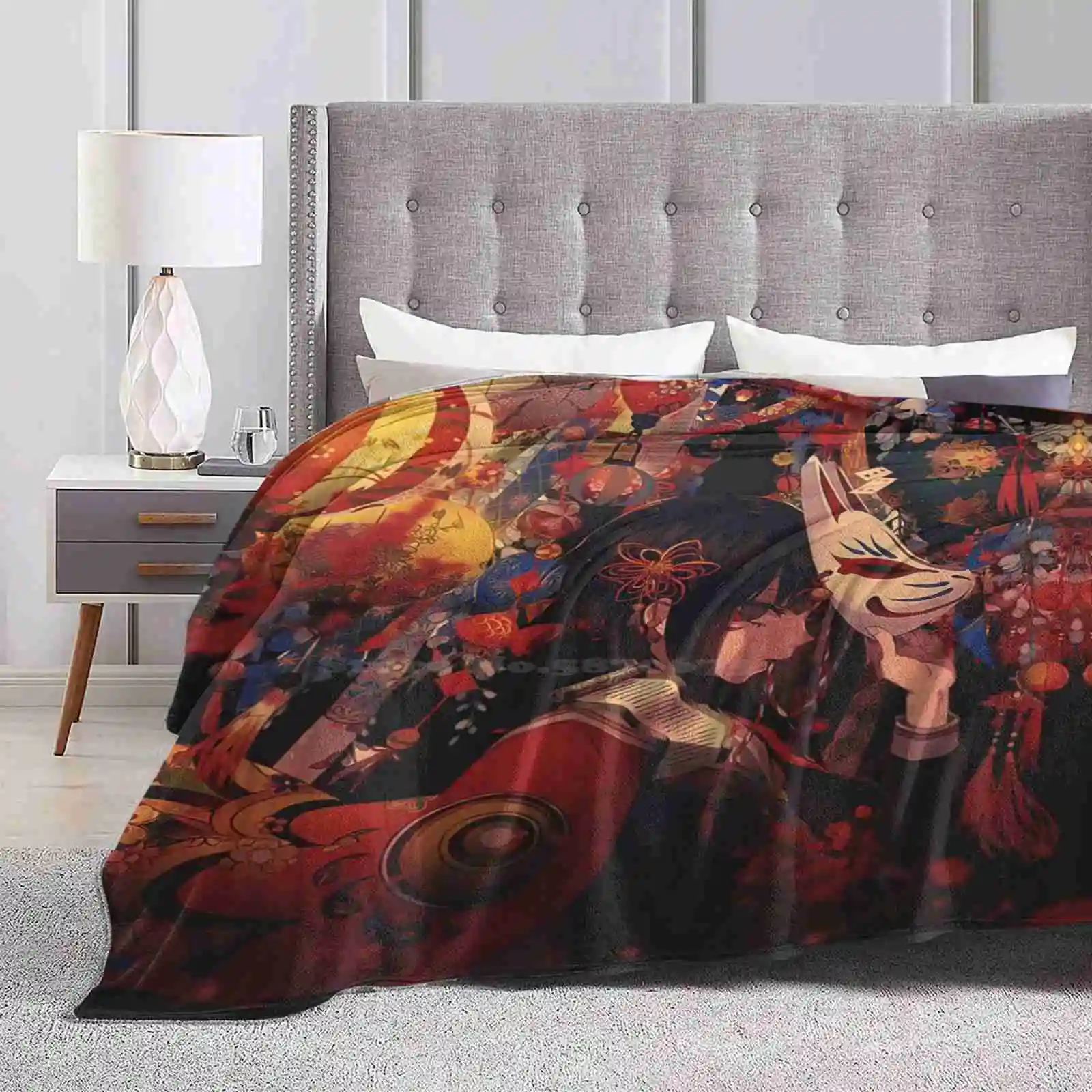 Fox Goddess Hot Sale Printing High Qiality Warm Flannel Blanket Anime Manga Hiiragi Kagami Tsubasa Fox Higurashi No Naku