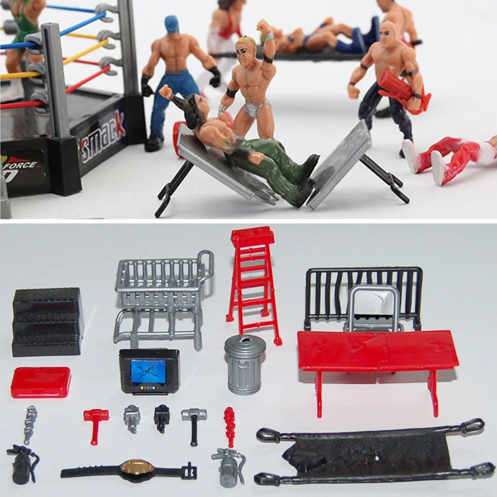 Juguete de lucha libre para niños, con estación de combate, atleta, modelo de gladiador, guerrero, suministros de aprendizaje temprano