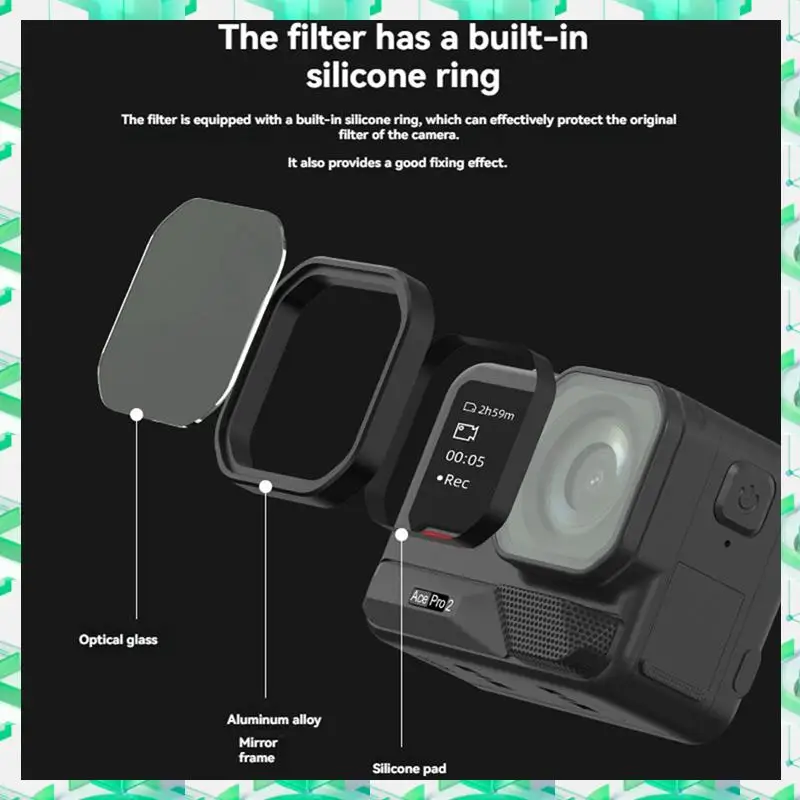 

3C Electron Len Filters For Insta360 Ace Pro 2 Camera CPL ND8/16/32/64 Neutral Density Lens Set Quick Release Photography Access