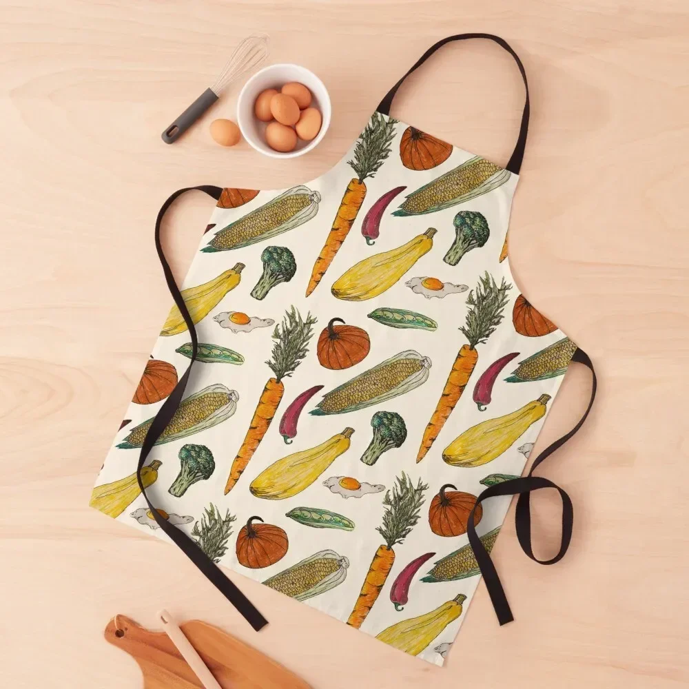 

Food Pattern Apron Waterproof Kitchen Woman Barista Dress Manicurists Apron