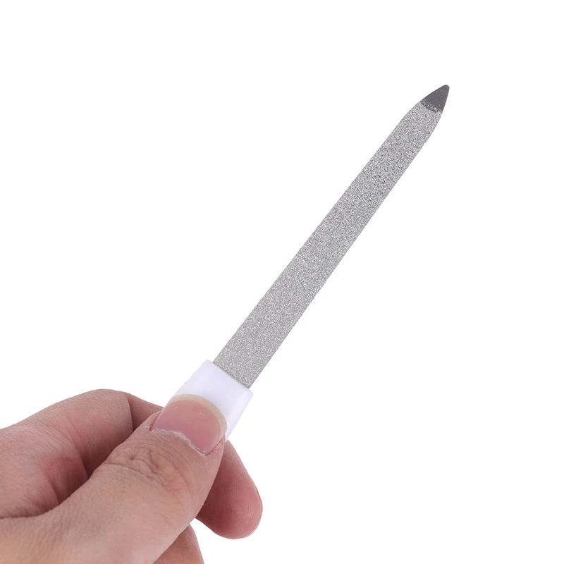 1pc Metal Double-sided Nail File Scrub Manicure Sharpening Nail Nail Tool Manicure Pedicure Tool High Quality Nail File