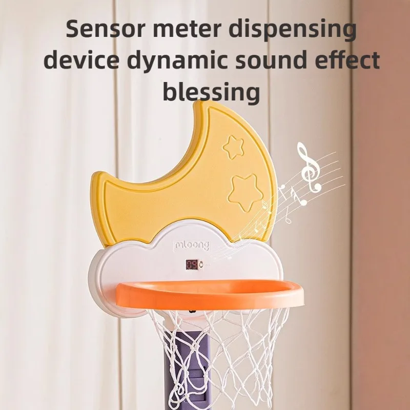 Verstelbare mini-basketbalring voor binnen voor peuters - kleine basketbalstandaard voor kinderen van 1-3 jaar, draagbaar thuissportspeelgoed