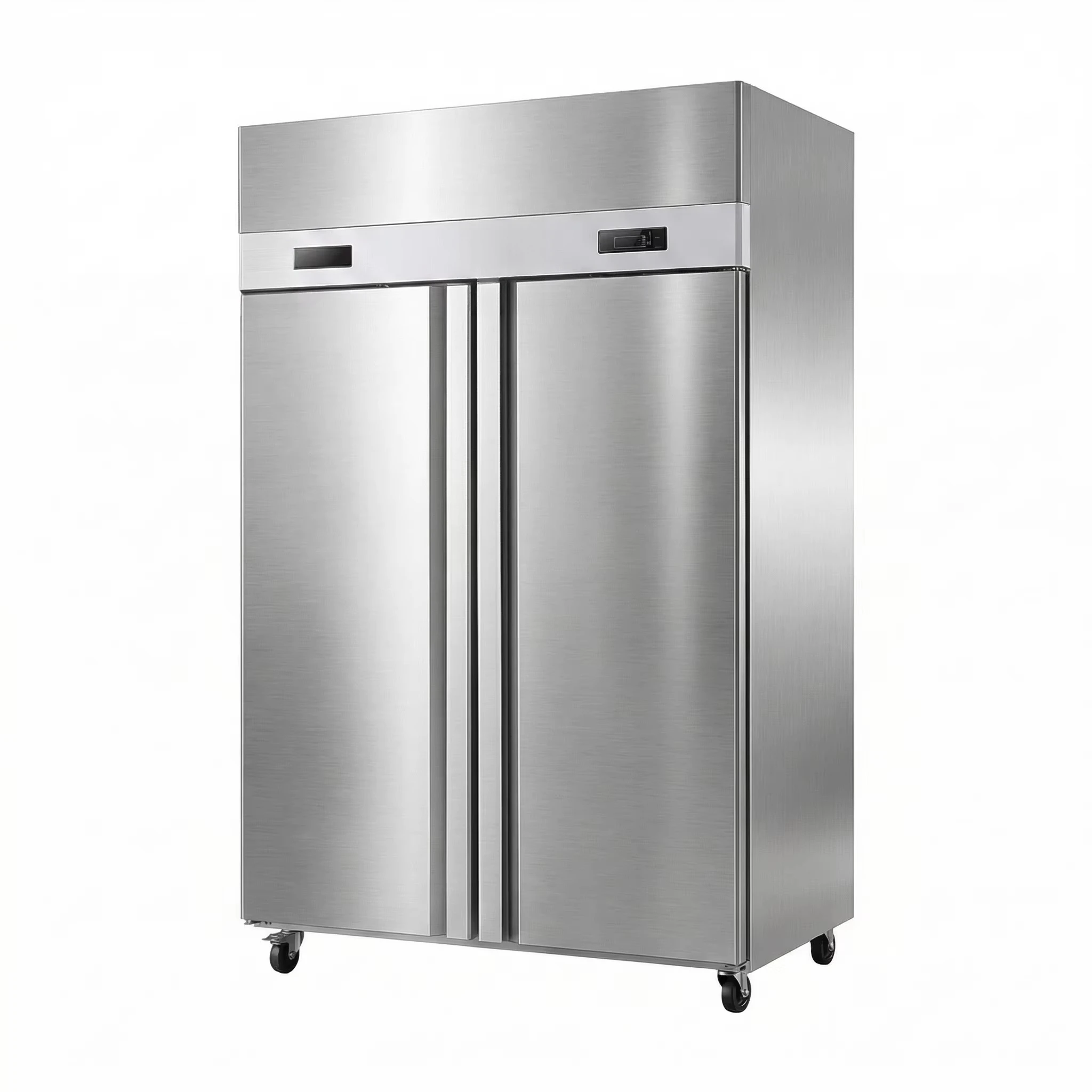

rd-Double-Temperature Stainless Steel Kitchen Upright Fridge Automatic Defrost Digital Control for Food Refrigeration Equipment#