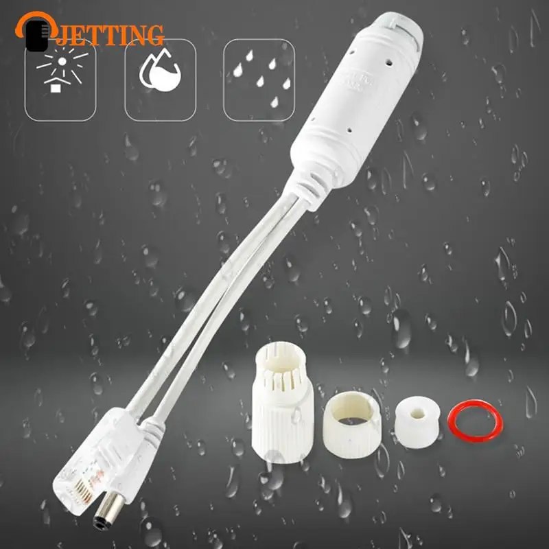 Módulo de alimentação do cabo adaptador impermeável, Injector Splitter para câmera IP, 48V a 12V POE Splitter