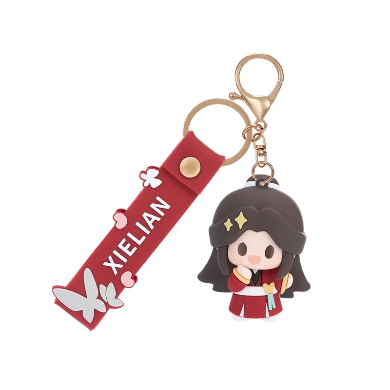 Classic Anime Tian Guan Ci Fu Qing Lian Lian Lian Kawaii Cosplay PVC Mini Doll Keychain Pendants Keyring Toy Figures Fans Gift