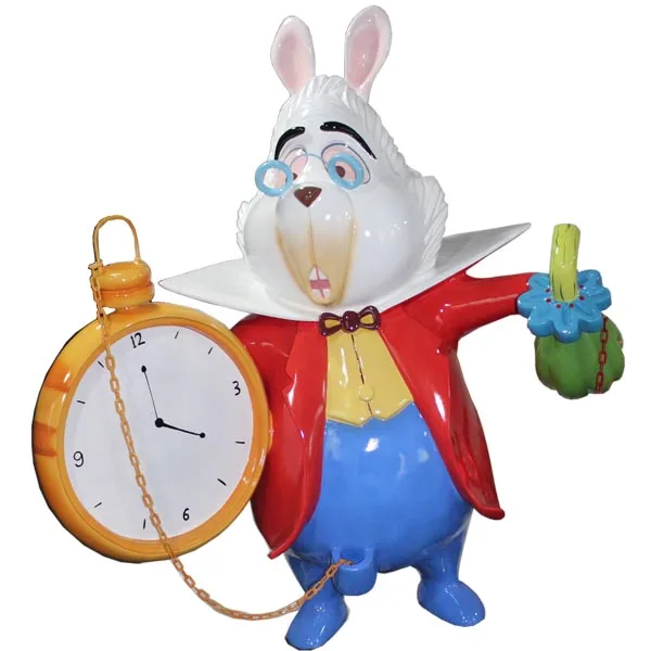 Wonderland Fiberglass Easter Bunny Rabbit Sculpture