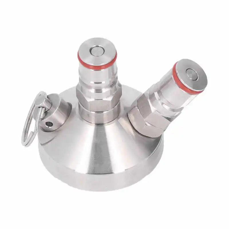 Mini Beer Keg Dispenser Double Ball Lock Stainless Steel Homebrew Beers Tool Wine Tap Dispenser with Hose Spare Sealing 