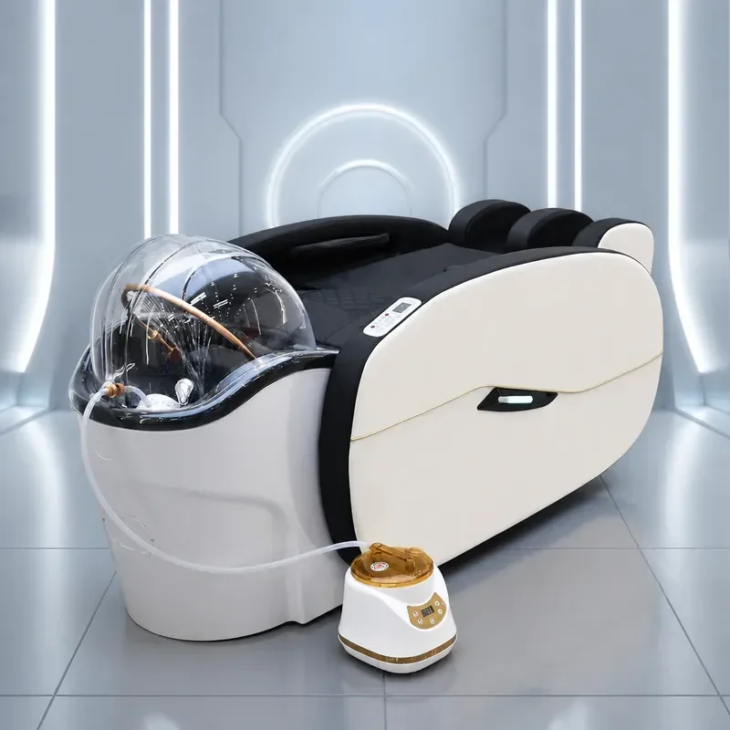 Electric Shampoo Bed with Head Treatment Water Circulation Flushing 6D Simulated Human Massage and Electric Leg Lift for