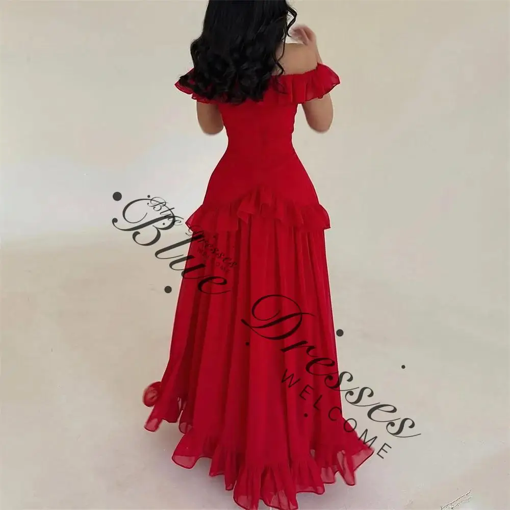 customized  Strapless Pleat Elegant Simple Style Evening Dress For Woman Floor Length High Slit Long Ball Prom Gown New - view 2