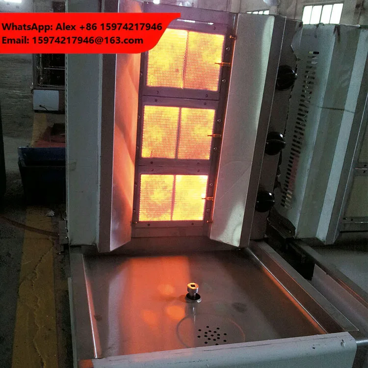 Full Automatic Shawarma Machine Doner Kebab Machine Grill Machine 2/3/4/5/6 Burners Gas Grill