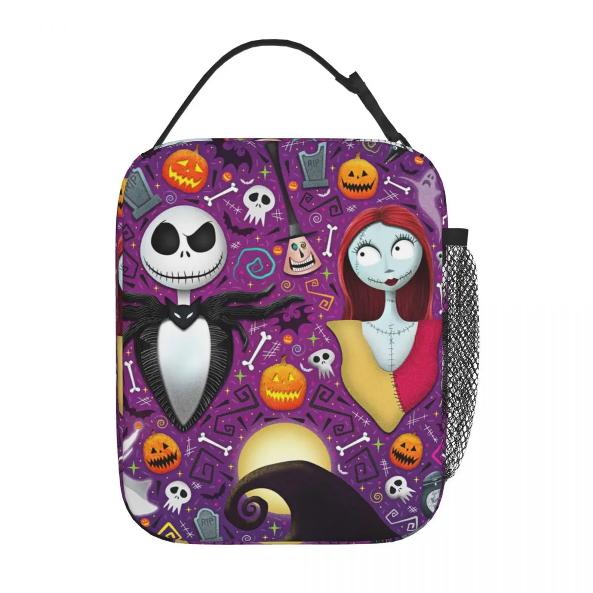 

Funny Movie Christmas Jack Film Thermal Insulated Lunch Bags for Office Portable Bento Box Thermal Cooler Food Box