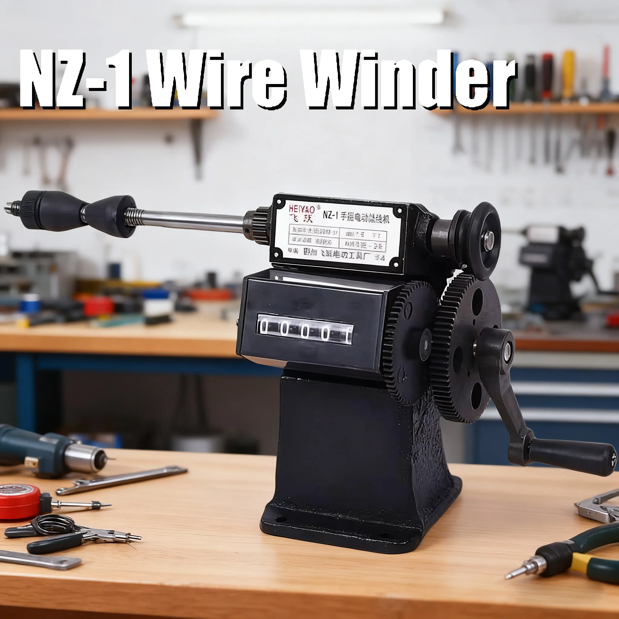 

Manual Coil Winder Machine Counter Range 0-9999 Hand Coil Winding for Motor Coils NZ-1 Counter Tapping Machine