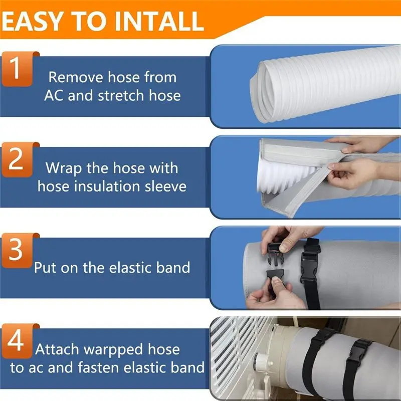A36T-AC Hose Insulation Wrap Insulated Sleeve Air Conditioning Hose Protective Cover Air Conditioning Hose Insulation Cover