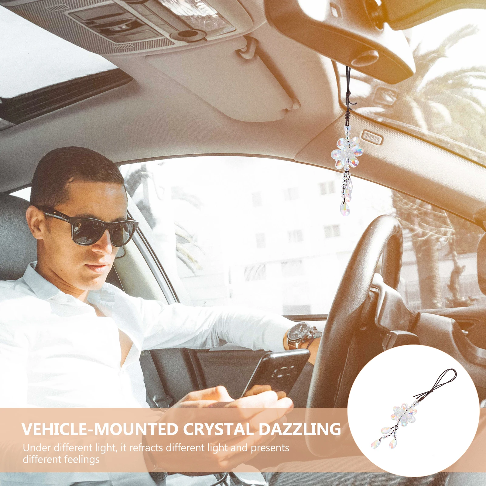 

Crystal Car Pendant Home Decor Lightweight Durable Hanging Accessories Stylish Baby Room nament VehicleMounted Charm