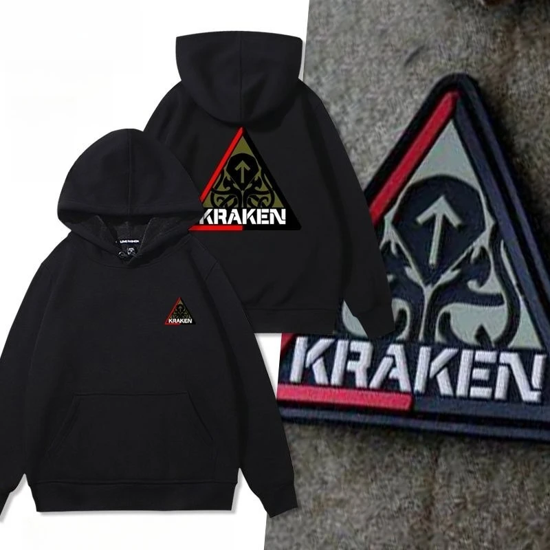 

Украинский значок спецназа Kraken, свитер с капюшоном и принтом, мужская толстовка с капюшоном и длинными рукавами для любителей милитари, осень и зима