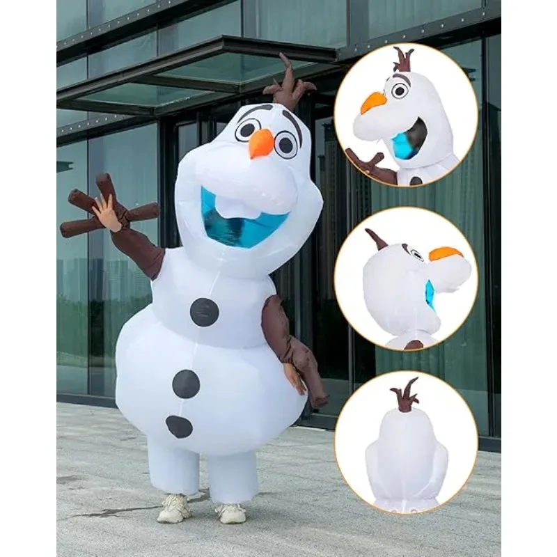 25COSXuebao costume Adult Snowman inflatable Suit men and Women masquerade Party Halloween Blowing Dress Up Cosplay Party - view 6