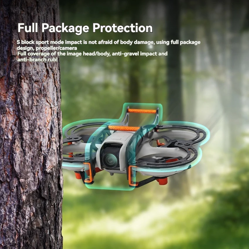 درع واقٍ خفيف الوزن من ألياف الكربون لملحقات كومبو للحماية الكاملة ضد السقوط من DJI Neo