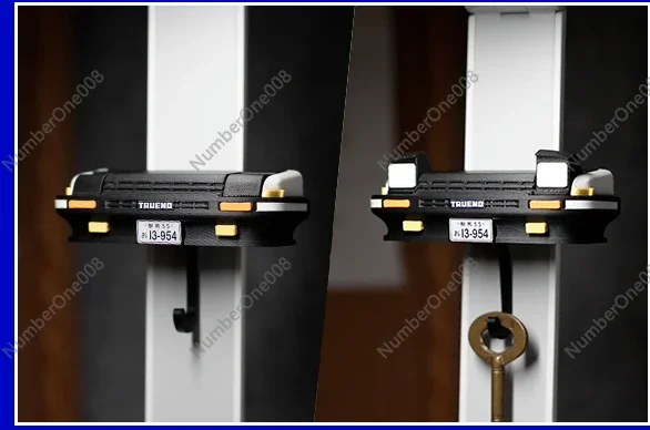 

[MFC] Toyota AE86 Jump Light Flip Lamp Head Text D JDM Wall-mounted Key Pendant Hanger, Spot