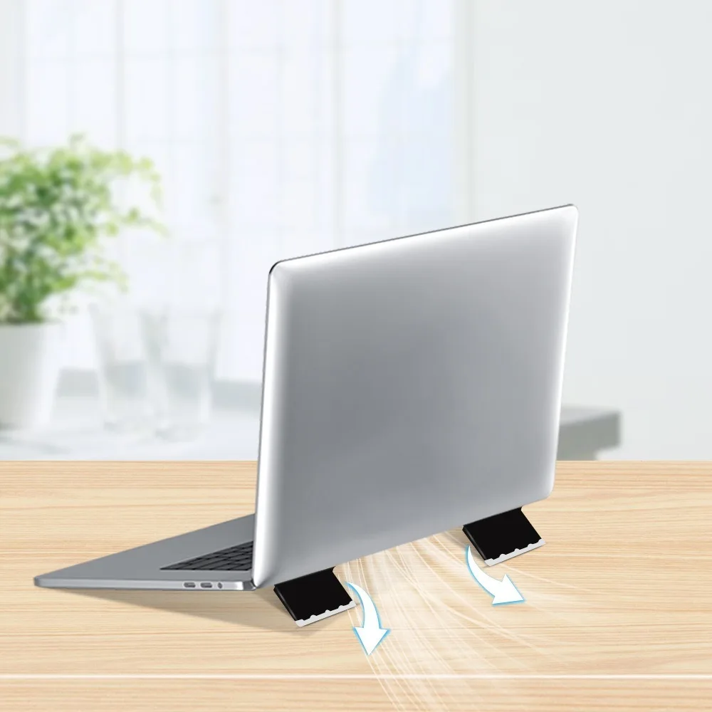 1 Pair Invisible Foldable Dissipate Heat Heighten Laptop Stand Cooling Support Laptop Bracket Notebook Invisible Holder