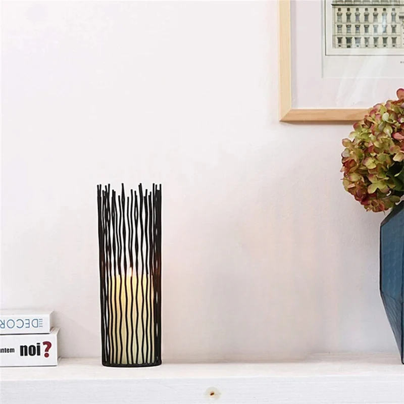 

Candle Holders A Set of Three Metal Wire Willow Used for Wedding Center Halloween and Christmas Decoration