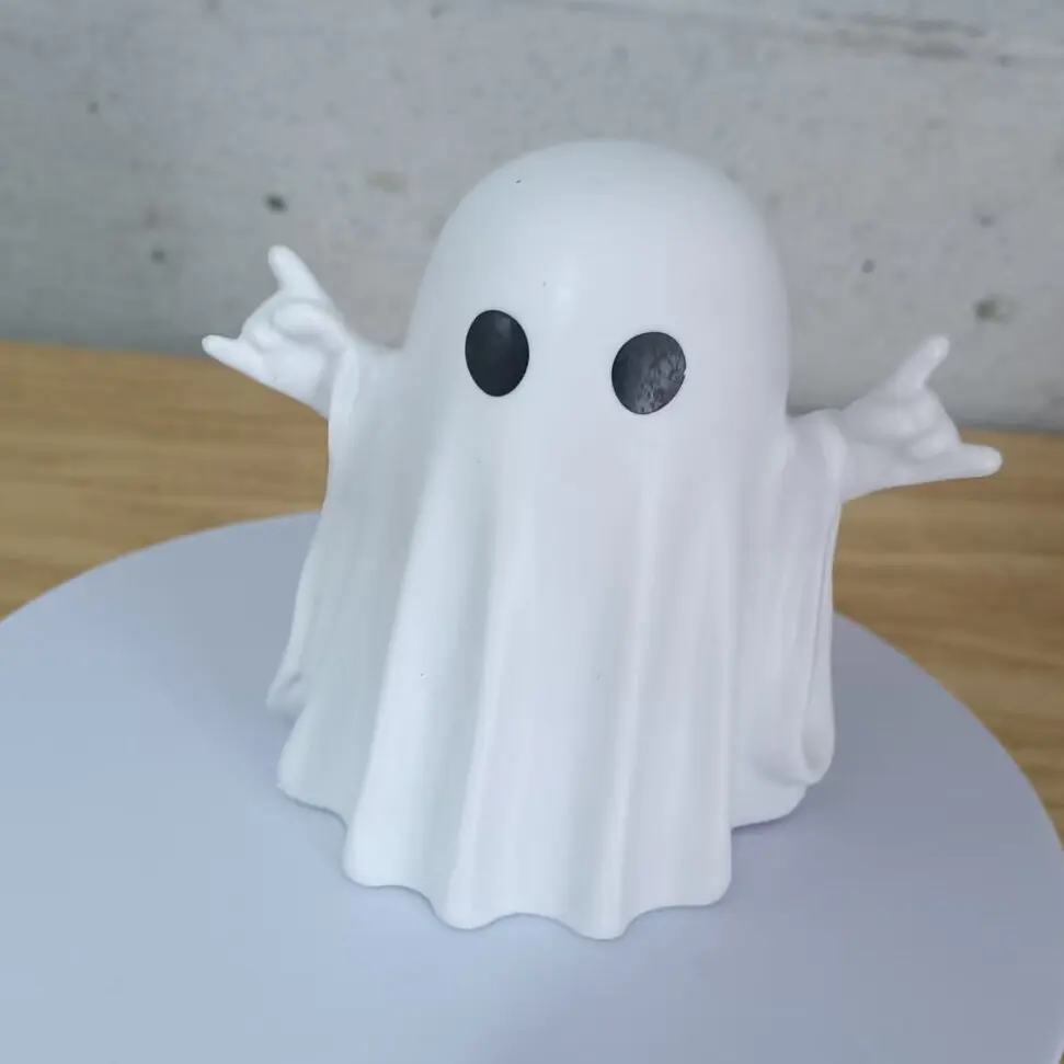 Middle Finger Cute Ghost Statue Small Scary Ghost Figurines Halloween Home Decorations Coffee Table Centerpieces Shelf Gifts