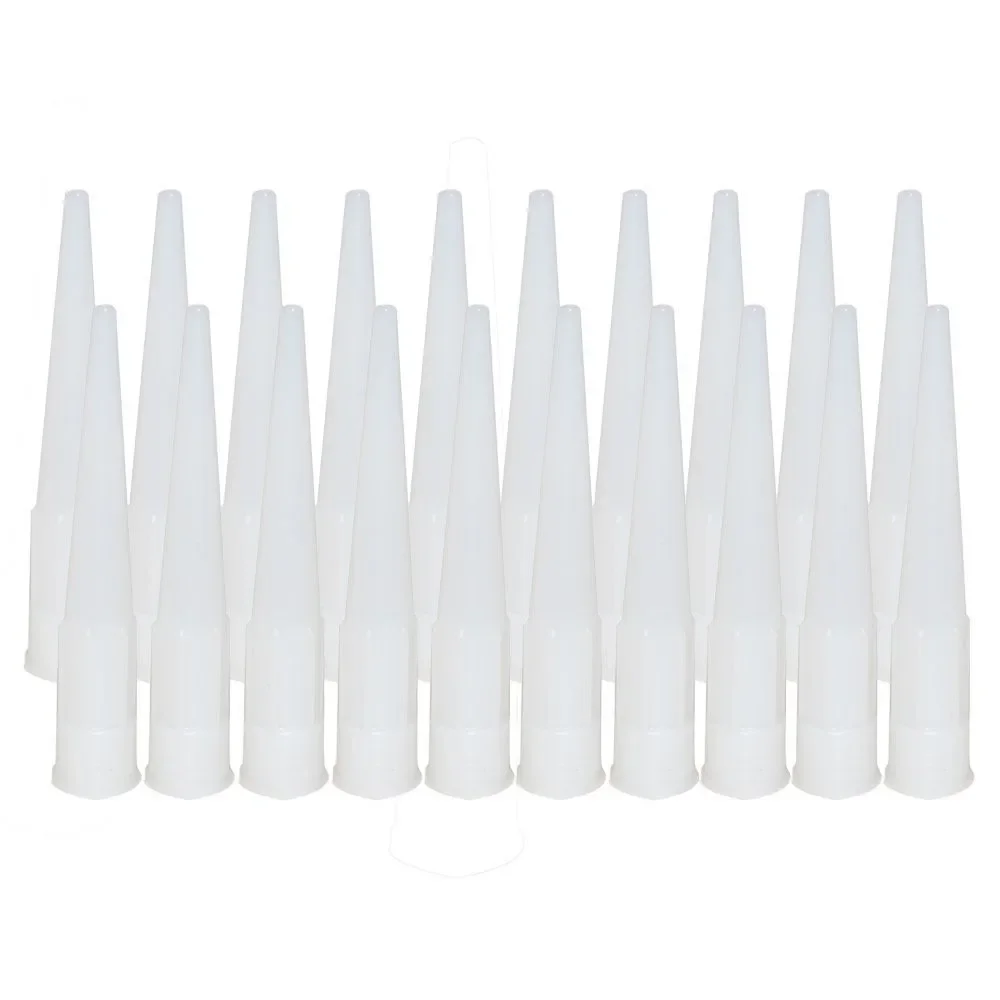 

50pcs Mastic / Silicone Sealant Spare Nozzles Plastic Caulking Gun Nozzles Glass Glue Caulking Tips Applicator