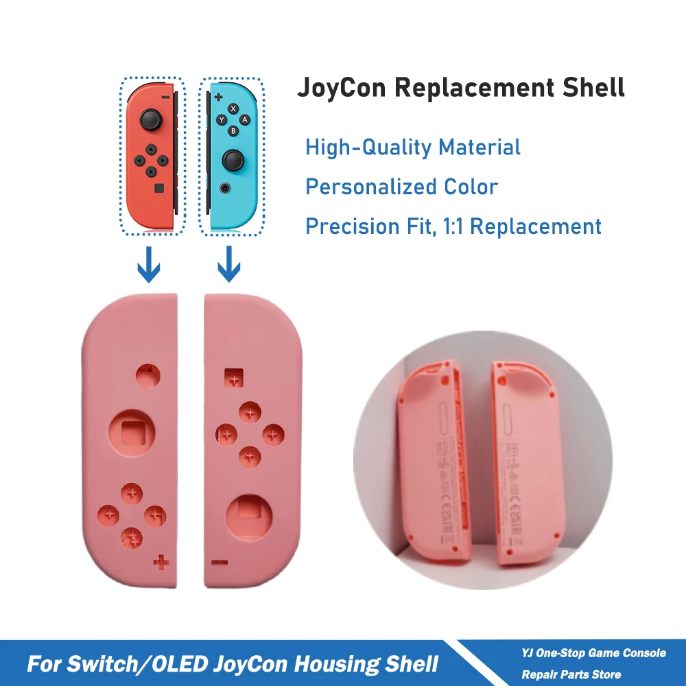 Switch NS Joy-Con コントローラー DIY L R ハウジングシェル プラスチックケース ピンクカバーシェル Switch/OLED JoyCon 交換用シェル