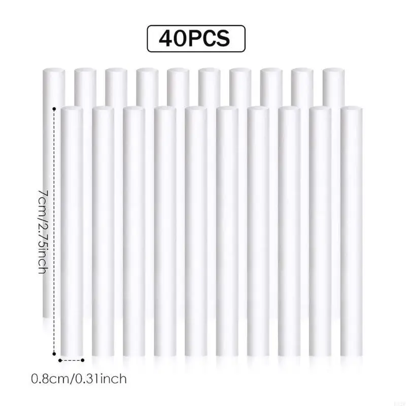 F92F 40pcs Увлажнительные фильтры хлопковые палочки для путешествий Aromatherapies Тампоны палочны заправка для увлажнения для и