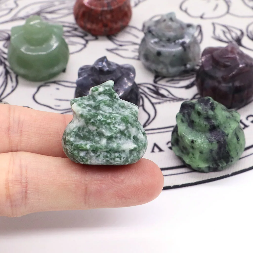 

1" Wizard Ghost Skull Hallowee Pumpkin Home Decoration Natural Crystals Stones Quartz Reiki Healing Ornament Craft Wholesale