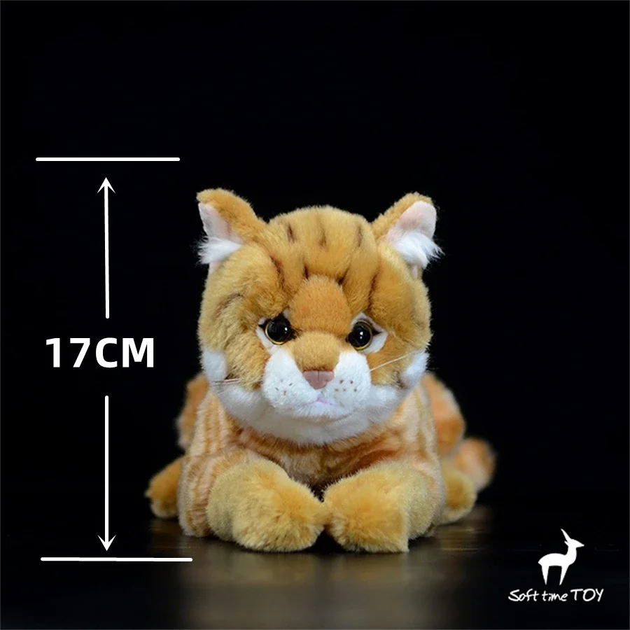 Tiger Cat High Fidelity Anime Cute Plushie Caracal Bush Cat Plush Toys Lifelike Animals Simulation Stuffed Doll Kawai Toy Gifts