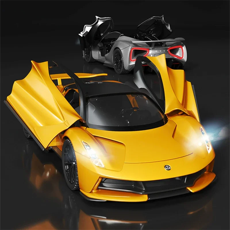 1:32 Lotus EVIJA Alloy Pure Electric Sports Car Model Diecasts Metal Super Race Car Vehicles Model Sound and Light Toy Gift