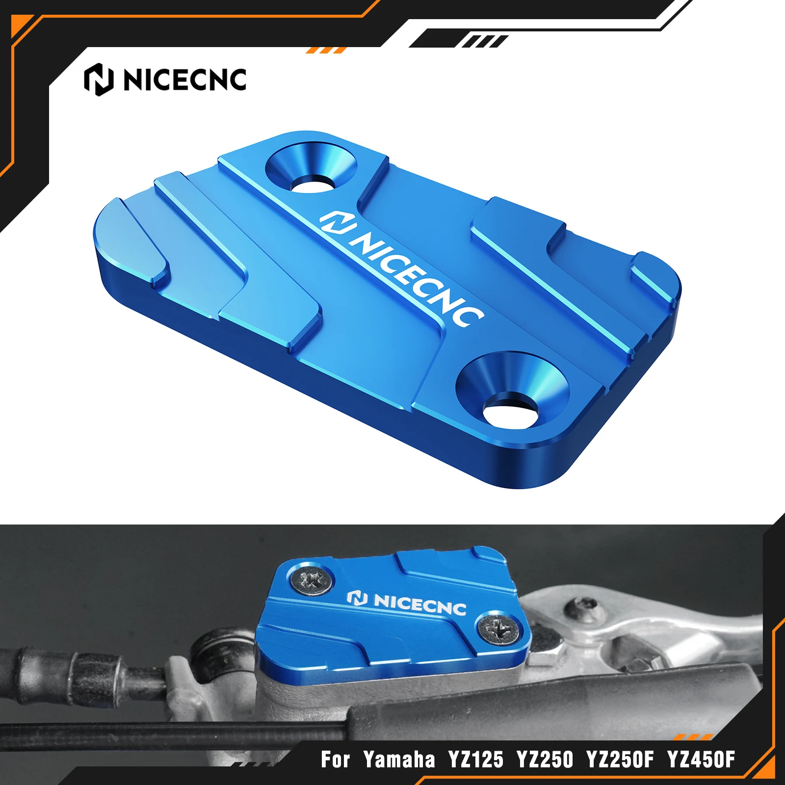

NICECNC For Yamaha YZ125 YZ250 YZ 250F 450F 2008-2024 WR250F WR450F YZF WRF 250 450 YZ 250X 125X Front Brake reservoir Cover Cap