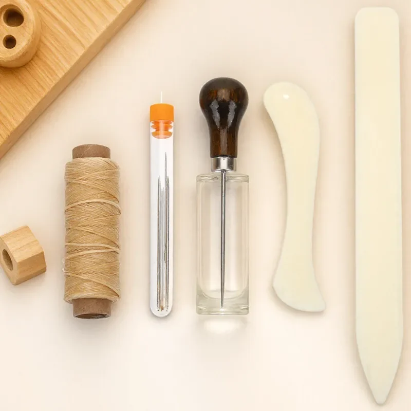 

Bookbinding Kit for Beginners DIY Book Making Set with Sewing Awl Tools Craft Supplies Repair Binding Material Kit