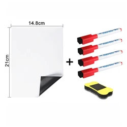 Tableau Blanc Magnétique Effaçable à Sec, Format A5, Souple, pour la Maison, le Bureau, la Cuisine, le Réfrigérateur, Autocollants, Mémo