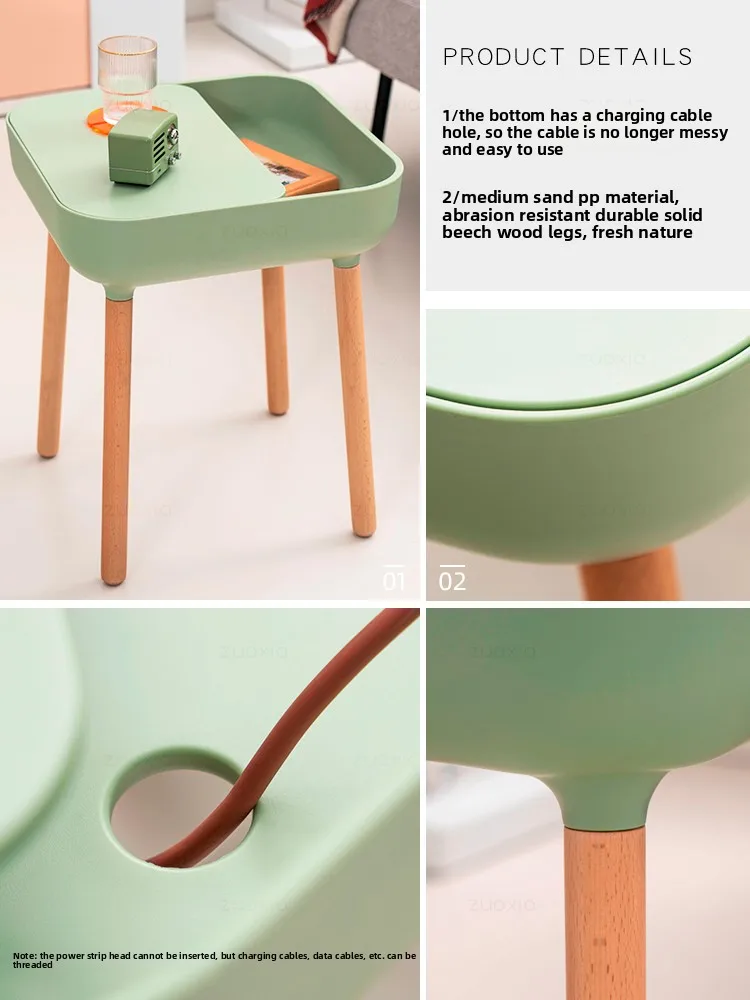 طاولة جانبية صغيرة بسيطة وحديثة من الشمال لغرفة المعيشة طاولة قهوة صغيرة إبداعية لغرفة النوم طاولة تخزين صغيرة بجانب السرير للاحتفال بالإنترنت #5