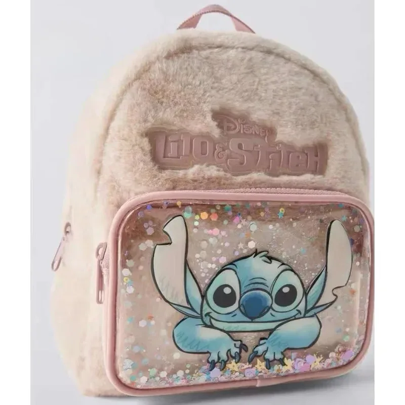 Lovely Double-Shoulder School Bag with Lilo & Stitch Plush Great Gift for Preschoolers and Primary Schoolers Disney Backpack