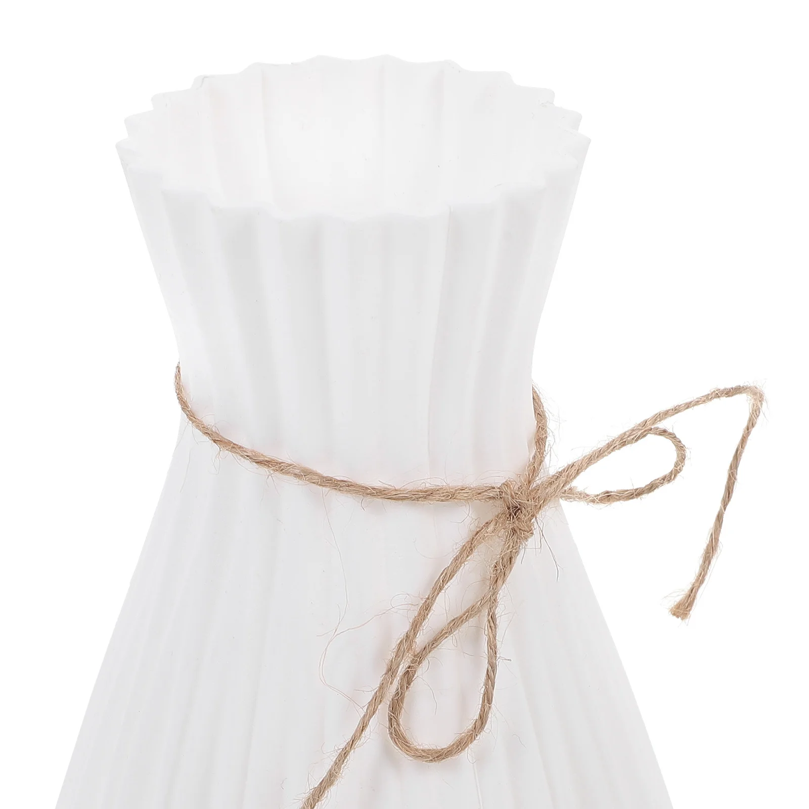 

White Flower Vase for Arrangements Decorative Centerpiece Modern Reusable Plastic Vase for Home Room Decor Table Desktop Dried