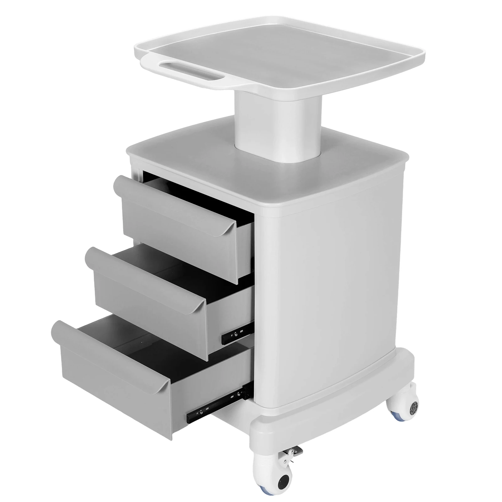 

Lab Utility Cart with 3 Drawers 4 Wheels Beauty Storage Utility Cart 66 LBS Load for Hospital Clinic Salon Spa Office Bedroom