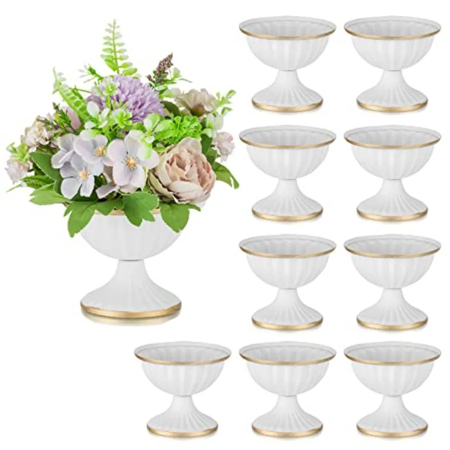 

Mini Flower Arrangement Pots for Centerpiece Table Decorations Metal Vase Urn Planter Decor for Home Wedding Party Christmas