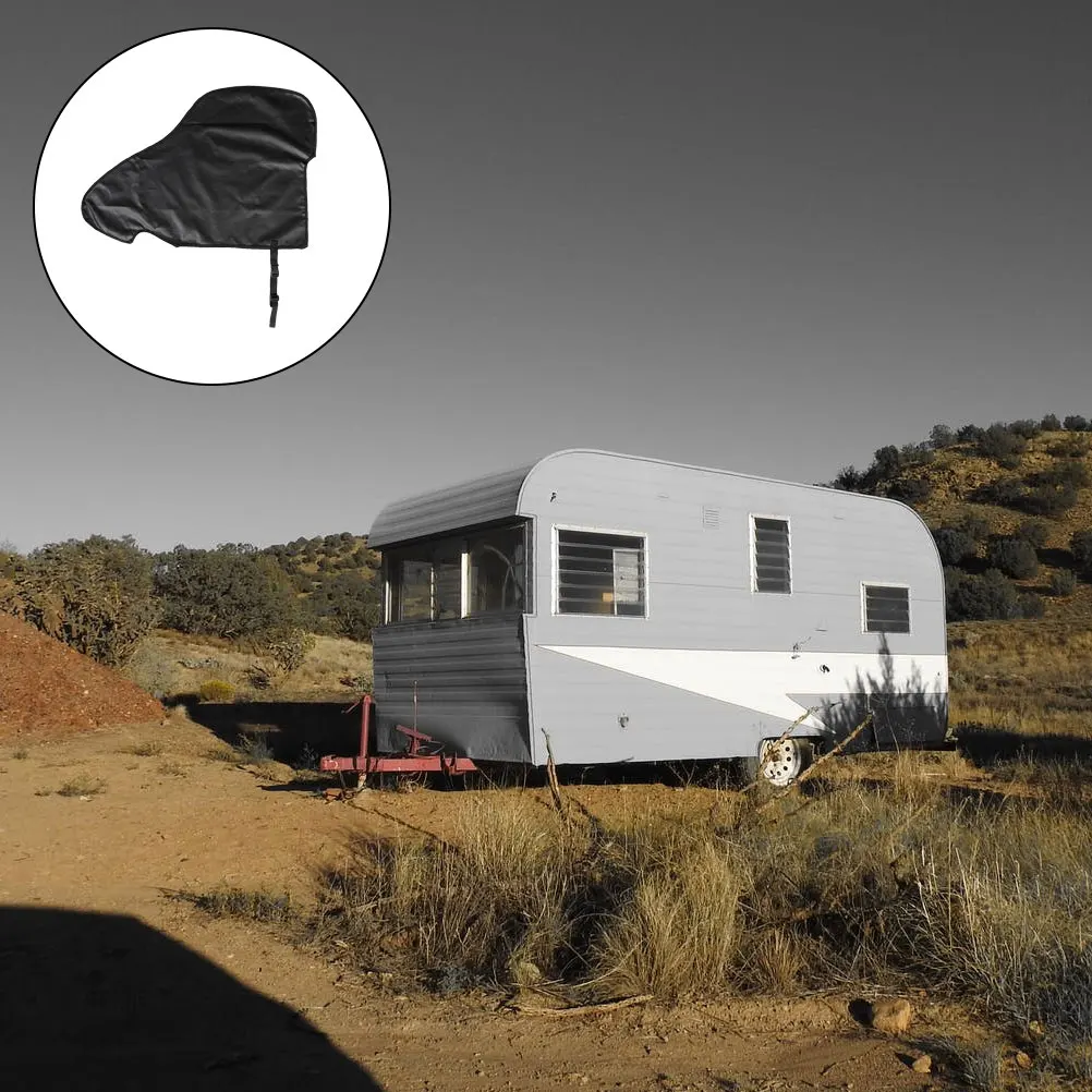 

87x62cm Trailer Cover Waterproof Oxford Cloth Caravan Hitch Protectors Tow Jack Cover Foldable Easy to Use Protects Rain Dust