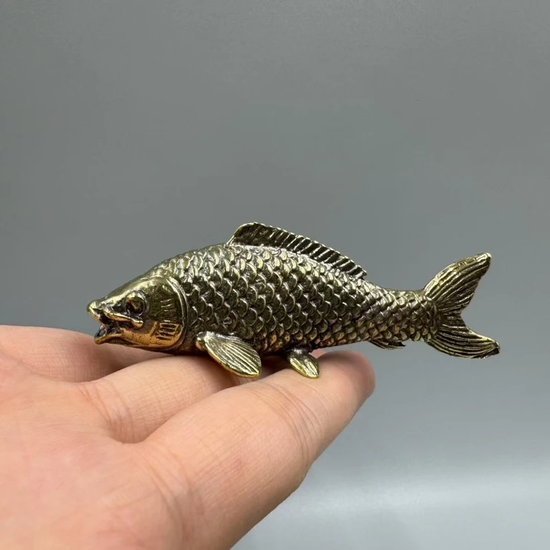 

Little Fairy /Retro Brass Exquisite Carp Desktop Ornaments Creative Metal Animal Mini Sculpture Home Living Room Decoration Gift